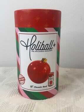 Holiball 18" Classic Red Inflatable Ornament For Indoor/Outdoor Easy Setup NIB
